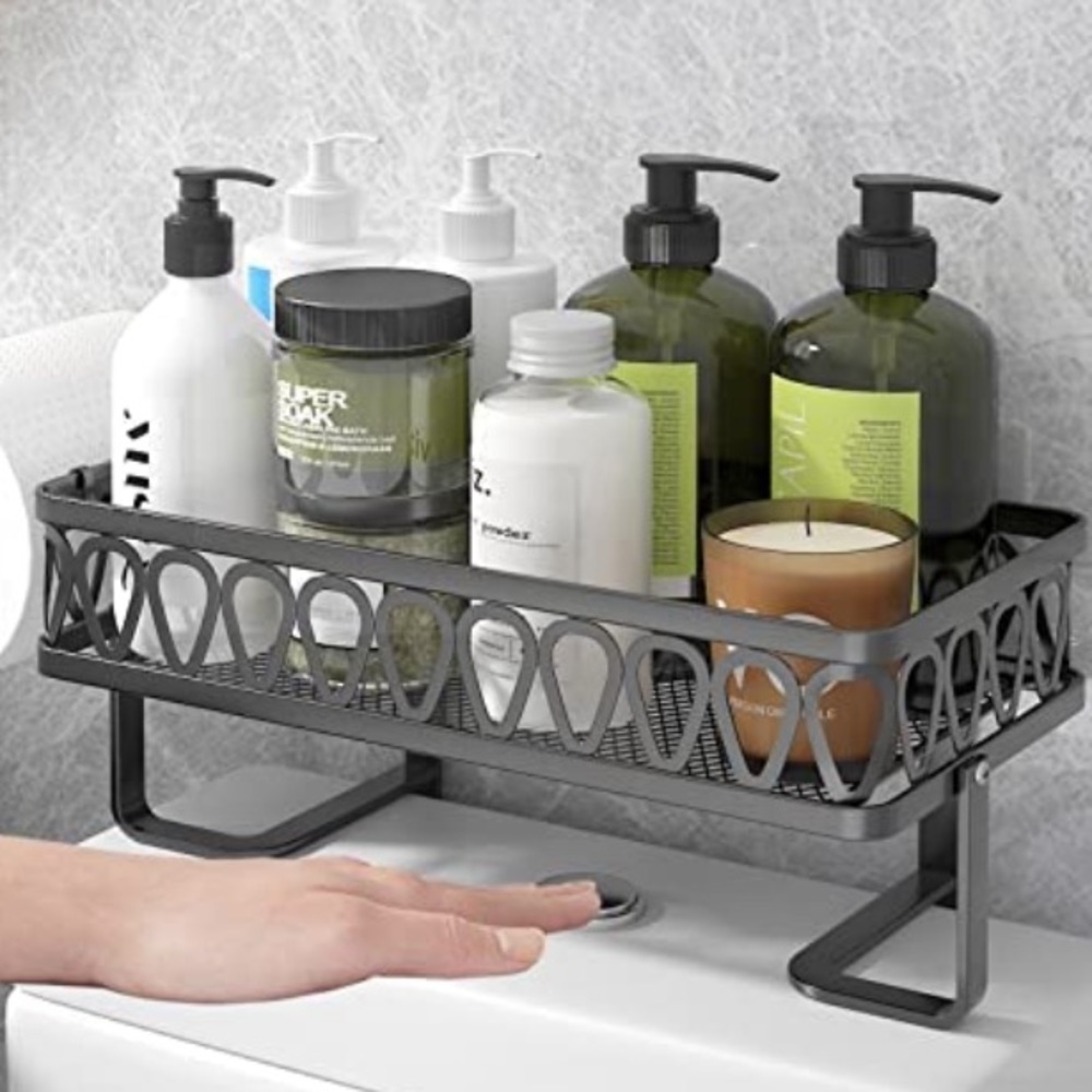 Black Over the Toilet Organizer